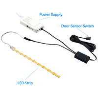 Interrupteur de porte à détecteur de mouvement 1216 Sub-control 5A 12V 24V 60W 120W pour placard, armoire, meuble - Garantie 5 ans