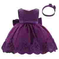 Robe de princesse pour le premier anniversaire de bébé fille, rose et blanc, avec dentelle, nœud, tulle, sans manches, jupe à volants, jolies robes