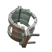Colliers de serrage mâles en acier au carbone galvanisé argenté avec joint à courroie dentée, marque TJTC, taille 1,5"-10"