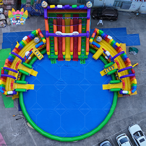 Jeux de parc aquatique gonflable commercial, château gonflable et <span class=keywords><strong>toboggan</strong></span> aquatique avec <span class=keywords><strong>piscine</strong></span> pour le plaisir en plein air - Product Image 3