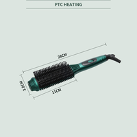 Lisseur de cheveux 2 en 1 avec peigne, fer à lisser, affichage LED, chauffage électrique PTC, pour salon, usage domestique, hôtel