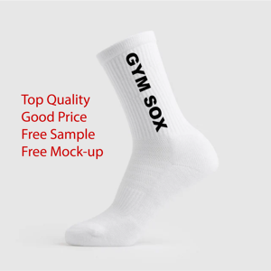 High Quality Comfortable Cotton Custom logo Design <strong>Gym</strong> <strong>Socks</strong> <strong>Men</strong> Women Crew Sports <strong>Socks</strong> - Product Image 1