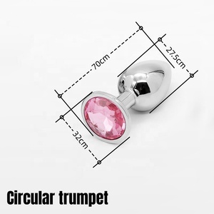 Juego de tapón Anal y vibrador redondo pequeño de acero inoxidable, productos sexuales cómodos para hombres y mujeres, incluye bolsa de perforación de tela acolchada - Product Image 5