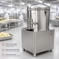 Professionele roestvrijstalen aardappel- en groenteschilmachine, automatisch, elektrisch, commercieel, centrifugale maalfunctie voor voedsel.