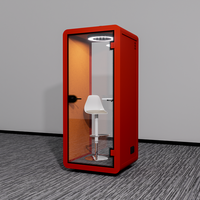 Cabine de travail individuelle moderne insonorisée en alliage d'aluminium, acoustique et silencieuse, pour bureau, cabine téléphonique mobile et flexible
