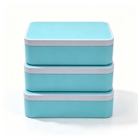 Boîte en métal vide de qualité alimentaire, imprimée sur mesure, rectangulaire, pour papeterie, petite boîte à chocolat, boîte de rangement pour thé en vrac et café, boîte cadeau en métal