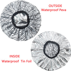 Masque capillaire auto-chauffant en aluminium, <span class=keywords><strong>bonnet</strong></span> <span class=keywords><strong>de</strong></span> soin capillaire à double couche, imperméable et antistatique pour la douche - Product Image 5
