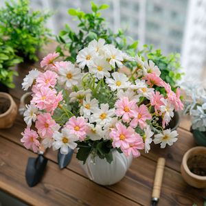 Bouquet de fleurs artificielles CallaFloral blanc rose en polyester pour décoration intérieure - Product Image 1