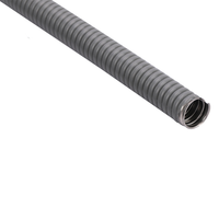Tuyau flexible électrique gainé PVC 1/2 3/4 1/2 2 pouces, tuyau flexible noir gainé PVC, conduit métallique ondulé, tuyau flexible