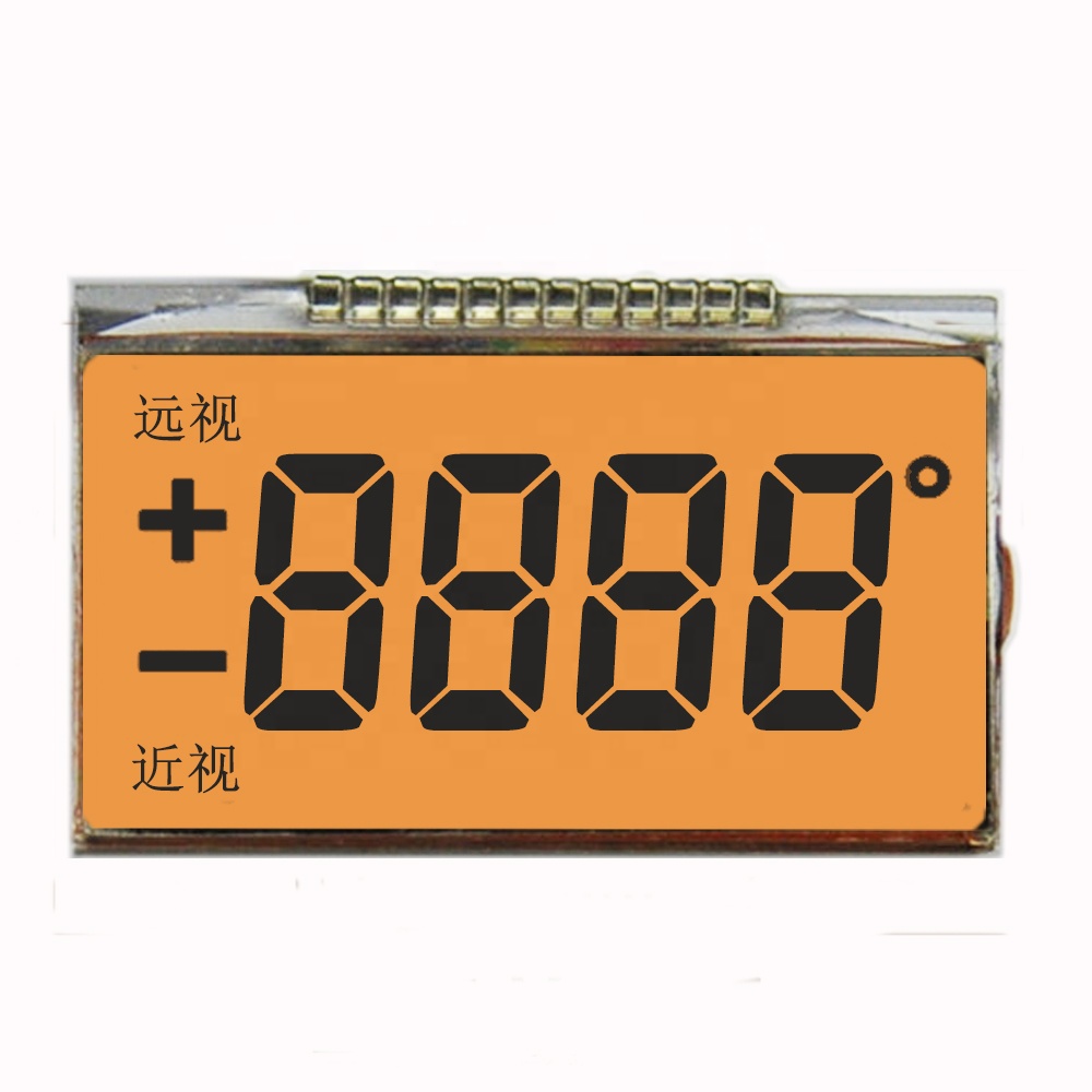 Изготовление размеров под заказ положительный Светоотражающие TN 7 сегмент оранжевого цвета монохромный ЖК-дисплей