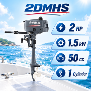 <span class=keywords><strong>Moteur</strong></span> <span class=keywords><strong>hors</strong></span>-<span class=keywords><strong>bord</strong></span> portable Yamaha 2DMHS 2HP 1,5kW 50cc monocylindre 2 temps pour la pêche, les bateaux pneumatiques, les bateaux à rames et les voiliers - Product Image 1