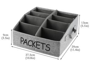 Fabric <b>Snack</b> <b>Bar</b> Station with Handles, 6 Compartment Container <b>Snack</b> Organizer for Countertop - Product Image 3