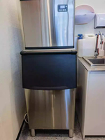 Machine à Glaçons Commerciale 300kg/24h, Automatique en Acier Inoxydable, pour la Fabrication de Blocs de Glace et de Cubes, Idéale pour les Professionnels