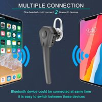 Qcc chip kualitas tinggi headset nirkabel telinga tunggal dengan headphone nirkabel casing pengisi daya headset Trucker