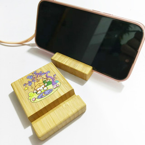 Bamboo Desktop Phone And <b>Tablet</b> <b>Stand</b> Lazy Person <b>Stand</b> Modern Art Style <b>For</b> General Use - Product Image 4