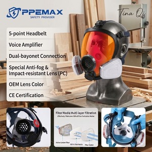 <span class=keywords><strong>Masque</strong></span> respiratoire intégral Ready Sipping A1P3 pour la protection contre les vapeurs organiques, avec sangle de tête à 5 points, pour atelier, peinture, bricolage - Product Image 1