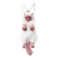 Sac à dos chat siamois en peluche moelleuse, remplissable de coton PP, idéal pour les filles – Nouveauté très prisée