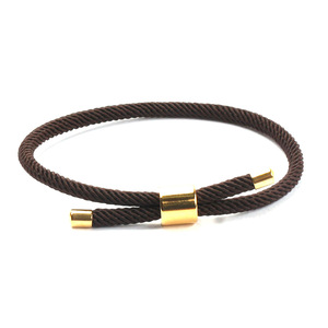 Pulsera Unisex de Acero Inoxidable Dorado, Ajustable, con Cordón Milaneso, Moderna, de la Suerte, para Aniversario - Product Image 6