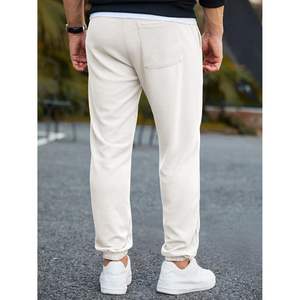 JMIERR Pantalon de jogging fuselé décontracté pour homme Pantalon de gym Poches Taille extensible Cordon de serrage Pantalon de survêtement gaufré Anti-rides Pli coloré - Product Image 6