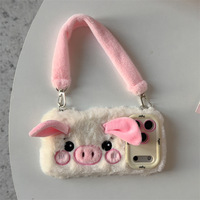 Nouvelle Arrivée Coque de Téléphone en TPU Souple Antichoc avec Protection Anti-Collision Motif Dessin Animé pour iPhone 16 17 Pro Max Housse Adorable en Peluche Cochon