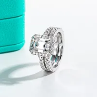 Bague en argent sterling 925 avec diamant moissanite, design moderne, pour maman, plaquée or véritable 18 carats, brevet MST, par MuShan Designer Jewelry