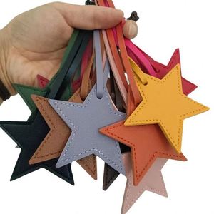 YY Five Pointed Star Leather Pendant Keychain Stylish <b>Key</b> <b>Rings</b> Five-Pointed Star Luggage Purse Decoration <b>Bag</b> Charm for Ladies - Product Image 1