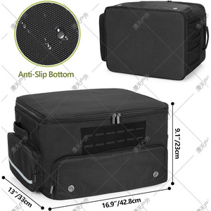 Sac de rangement pour accessoires de golf, grande capacité, multi-compartiments, durable, noir, pour les voyages - Product Image 5