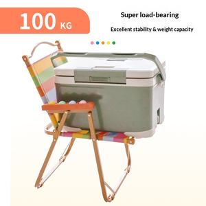 Silla Plegable de Playa para <span class=keywords><strong>Camping</strong></span>, Portátil, con Marco de Acero al Carbono, Asiento de Terylene, con Ruedas y Mango de Masaje, para Viajes - Product Image 4