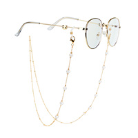 Lanière de masque, chaîne de lunettes, chaîne de masque ronde perle et rose, chaîne de lunettes en métal en forme de coeur