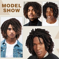 Perruques synthétiques FH P13574 résistantes à la chaleur, cheveux tressés au crochet, perruque afro dreadlocks pour hommes et femmes