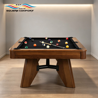 Table de billard américaine S.Q.F TP-Z918 de 8 pieds, tapis vert, plateau en ardoise, structure en bois massif, design classique, billes et queues |   Marque Home Commercial
