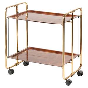 Cheap Gold Rectangular 3-Tier Mirror Glass Top Metal Serving <b>Trolley</b> for Home Hotel Restaurant Kitchen Usage Accessories - Product Image 6