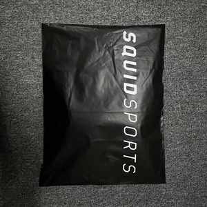 Nouveaux sacs d'expédition en matériau imperméable avec logo personnalisé, emballage plastique, livraison par courrier, impression blanche et noire, polymailer - Product Image 6