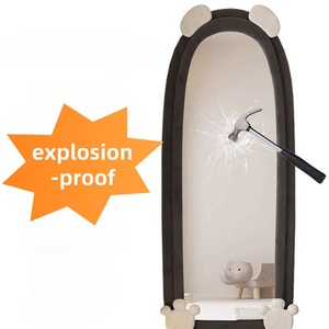 Piccolo orso salone piano specchio styling stazione con deposito negozio di abbigliamento specchio pavimento rotola personalizzato pavimento specchio - Product Image 3