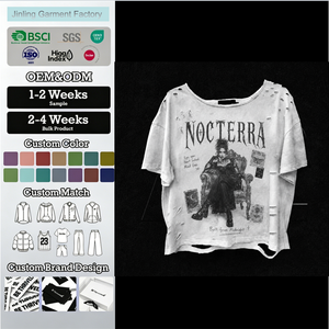 T-shirt OEM en gros 100% Coton Imprimé Délavé à l'acide <span class=keywords><strong>Coupe</strong></span> Oversize Effet Usé Blanc <span class=keywords><strong>Coupe</strong></span> Courte Personnalisable Camisa Hombre Coreano - Product Image 1