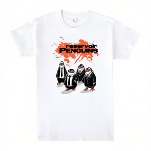 T-shirt Reservoir Penguins bianca da uomo, maglietta promozionale - Product Image 2
