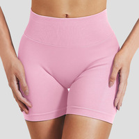 Shorts de Yoga de Alta Elasticidad, Sin Costuras, de Spandex y Nailon, Resistentes a las Arrugas, con Efecto Levanta Glúteos, para Mujer, Tallas Grandes, Leggings Moldeadores