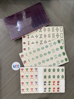 Fichas de Mahjong Americanas de Lujo, Diseño Moderno, con Patrón Grabado en Acrílico, 4 Capas, para Noches de Juego, Casino y Apuestas