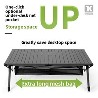 Table de camping pliante Qingmu en alliage d'aluminium, réglable en hauteur, mobilier d'extérieur pliable