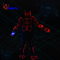 * WL-0239 433 contrôle sans fil LED Robot Costume LED danse Robot Ironman Costume Halloween Performance Wear LED Ironman Costumes