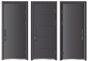 Pintu eksterior logam keamanan tinggi tahan air Modern kualitas terjamin pintu utama terbuka tunggal untuk apartemen rumah - Product Image 5