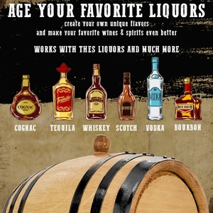 Fût de vieillissement <span class=keywords><strong>en</strong></span> chêne américain personnalisé et gravé sur mesure pour vieillir votre propre whisky, bière, vin, bourbon, tequila, rhum (<span class=keywords><strong>2</strong></span> <span class=keywords><strong>litres</strong></span>) - Product Image 2