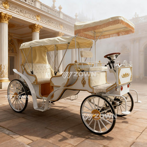Carruajes de Caballos Estilo Boda para Recorridos Turísticos en Parques, Vehículo de Ruedas Tirado por Caballos, Carro Retro en Venta - Product Image 5