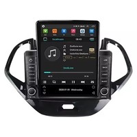 Autoradio Tesla Android 13 8+128G 4G WIFI DSP RDS AM FM pour Ford Figo 2015-2018, Carplay+auto Lecteur DVD