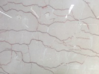 Dalle de marbre Filetto Rosso Classico, fond beige avec veines rouges distinctives, découpe sur mesure OEM pour revêtements de sol et carreaux d'escalier