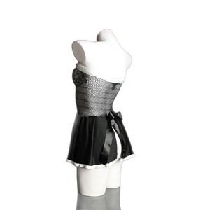 Catwoman Lingerie Nightgown Lace Off Shoulder Dress See Through Seductive Maid Uniform Women Sleepwear - Product Image 4
