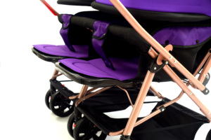 Poussette Bébé Pliable Multifonction Luxe Voyage 3 en <span class=keywords><strong>1</strong></span> avec Nacelle et Siège <span class=keywords><strong>Auto</strong></span>, Ensemble Chariot Pliant pour Bébé - Product Image 5