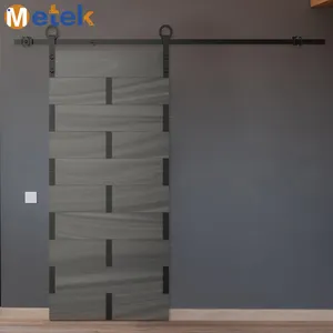 Sliding barn wood door hardware safety door design with grill