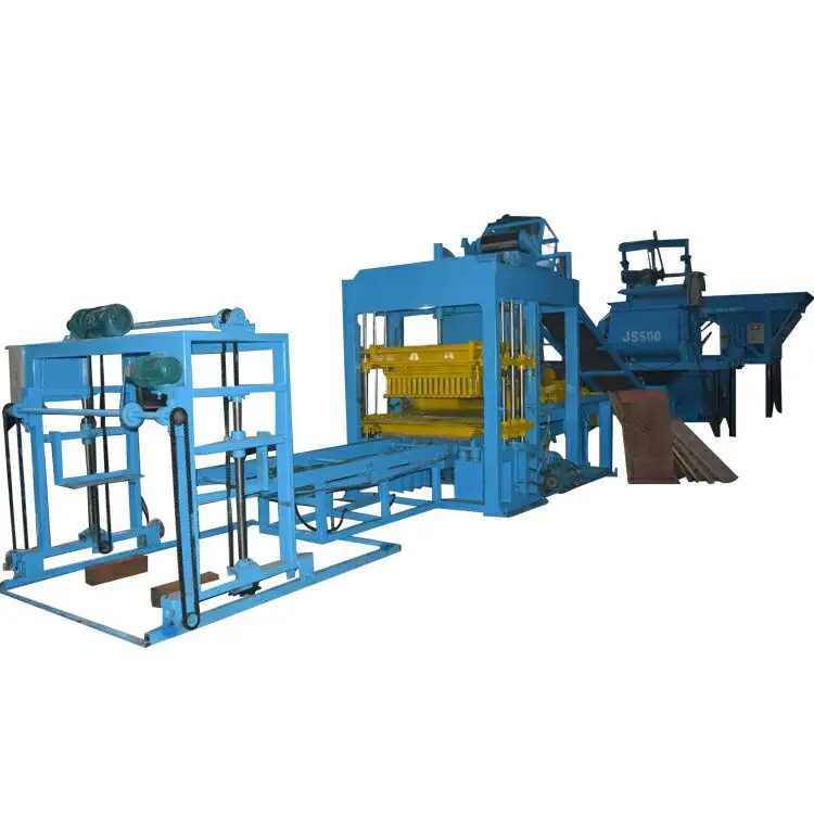 QTJ5-15 vollautomatische Beton-Hohlblöcke-Maschine Pfostenziegelherstellungsmaschine Südafrika Sand Zement Rohmaterial