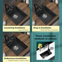 Évier de cuisine sous plan Kferfft pour camping-car, 15x12 pouces, acier inoxydable, évier simple, petit évier avec robinet et accessoires, conçu pour le bar de camping-car